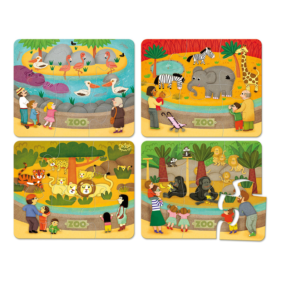Levně Vilac Dřevěné puzzle Zoo