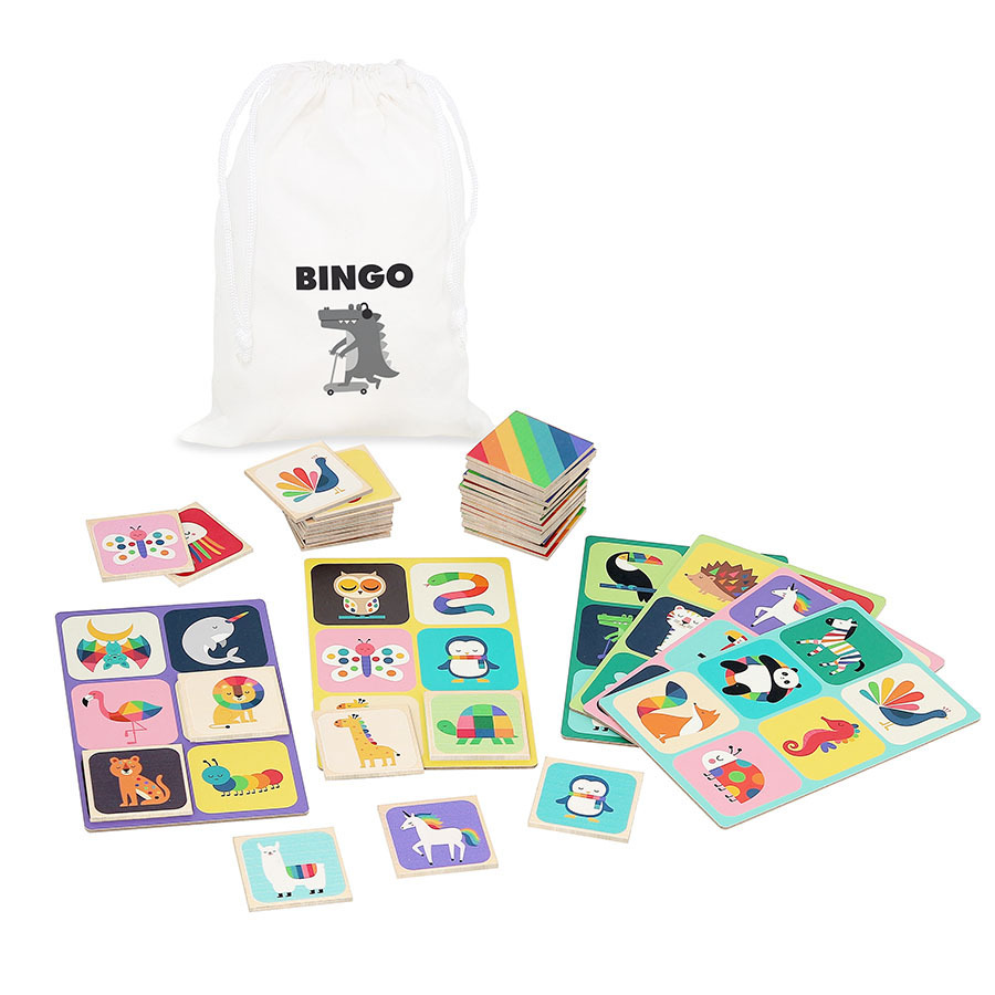 Levně Vilac Dřevěné bingo duhová zvířata