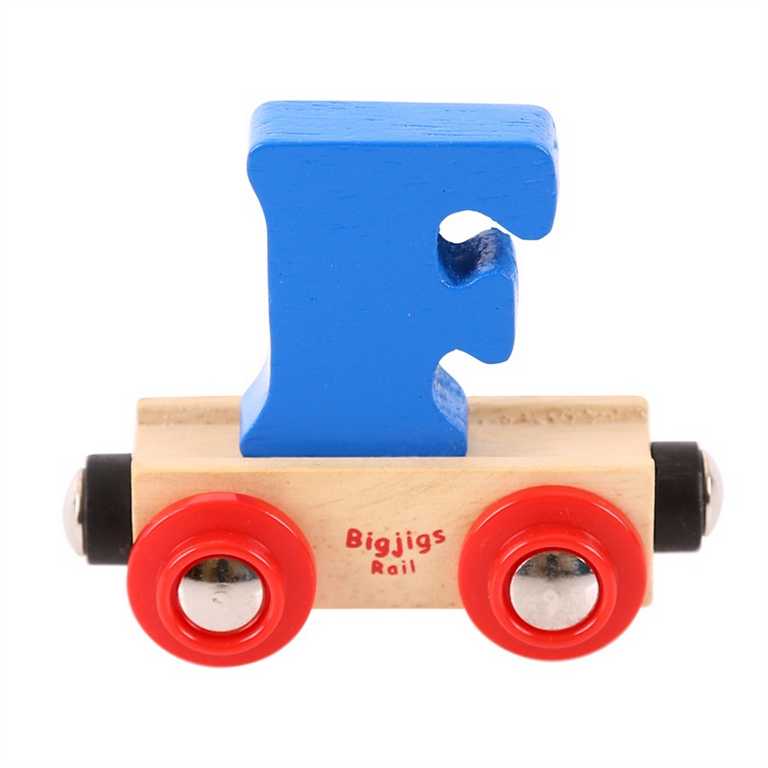 Levně Bigjigs Rail Vagónek dřevěné vláčkodráhy - Písmeno F