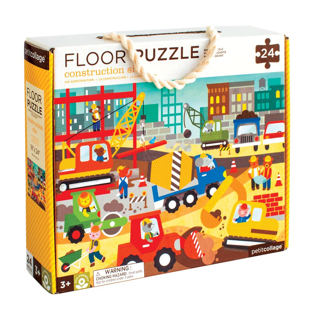 Levně Petit Collage Podlahové puzzle stavba ve městě