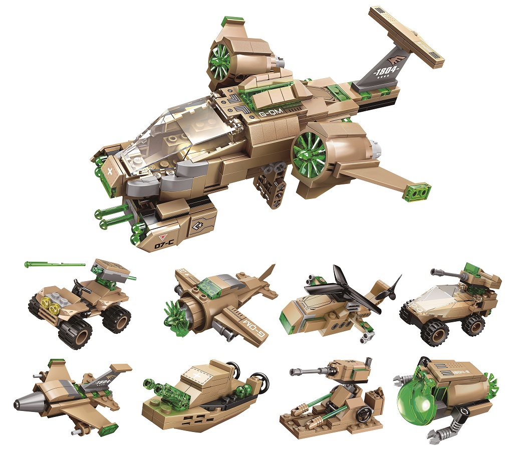 Levně Qman Raider Aircraft 1804 sada 8v1